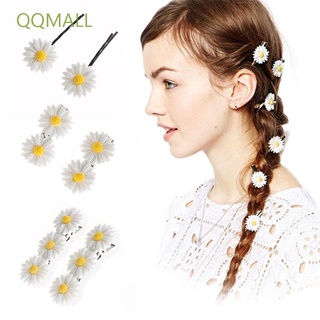 QQMALL Cute Hair Clips Sweet Barrettes Hairpins Flower Mini Yellow Fashion Daisy Girls Flower Clip