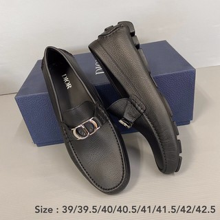 ถูกที่สุด ของแท้ 100% Dior LOAFER Black Grained Calfskin