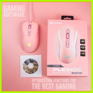 (pink) เมาส์เกมมิ่ง Mouse gaming nubwo nm-89m Pink Edition