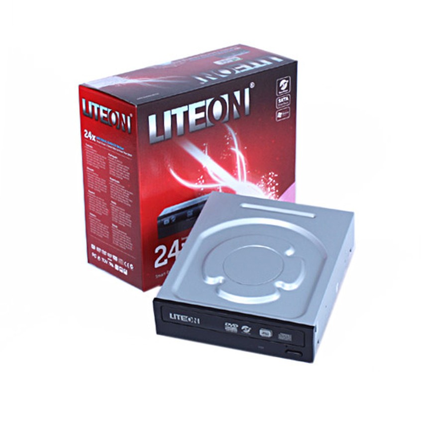 LITE-ON DVD RW SATA 24X รุ่น iHAS324 Box (Black)