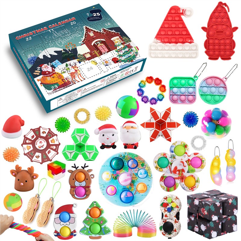 Fidget Advent Calendars 2021 Toy for Kid PopOnIt Advent Calendars