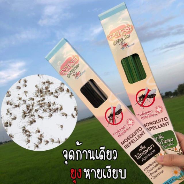 ธูปหอมสมุนไพรไล่ยุง อินเซนส์ ของแท้พร้องส่ง 1กล่องมี30 ก้านของแท้100%