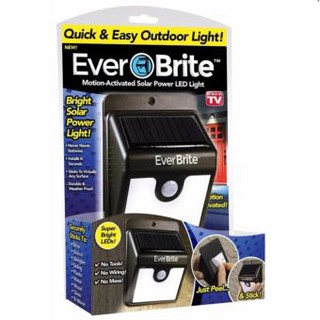 Ever Brite โคมไฟโซล่าเซล ตรวจจับความเคลื่อนไหว เปิด/ปิดไฟอัตโนมัติ SALE SALE ลดล้างสต็อคค่ะ