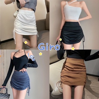 Giro❤️ กระโปรงหูรูดสุดคิ้วท์ เซ็กซี่เฉี่ยวๆปังๆใส่ได้2ลุค ยาวๆแบบเรียบร้อย หรือจะรูดด้านข้าง 32046
