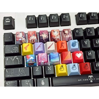 Pbt ปุ่มกดคีย์บอร์ด ลายการ์ตูนอนิเมะ สําหรับคีย์บอร์ด cherry MX kaih