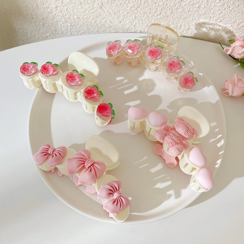 Hair Clips & Hair Pins 11 บาท กิ๊บติดผม แบบใส สีชมพูพีช สไตล์ญี่ปุ่น และเกาหลี Fashion Accessories