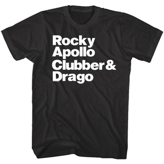 เสื้อยืดผ้าฝ้ายพิมพ์ลายแฟชั่นเสื้อยืด พิมพ์ลาย Rocky Balboa Villains Clubber Lang Apollo สําหรับผู้ชาย