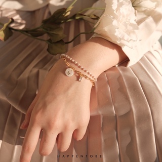 happentobe -สร้อยข้อมือรุ่น coco สีทอง (double-chain)