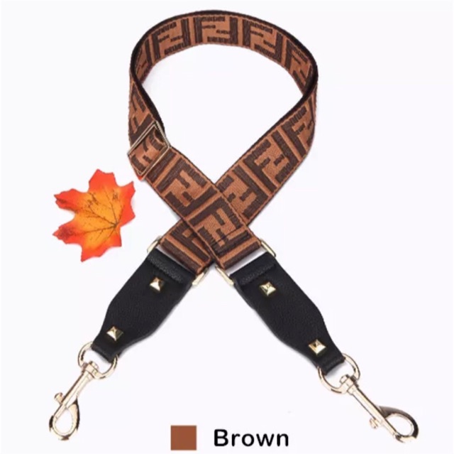 สายสะพาย Cotton+Leather Shoulder Crossbody Strap fendi