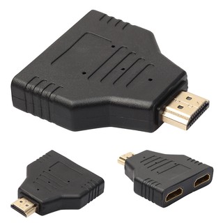 ตัวแยกสัญญาณ HDMI เข้า 1 ออก 2 HDMI Male To Dual HDMI Female 1 to 2 Way Splitter Adapter For HD TV Hot DH for Xbox etc.