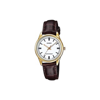 Casio Standard นาฬิกาข้อมือสุภาพสตรี สายหนัง รุ่น LTP-V005GL-7AUDF - สีน้ำตาล