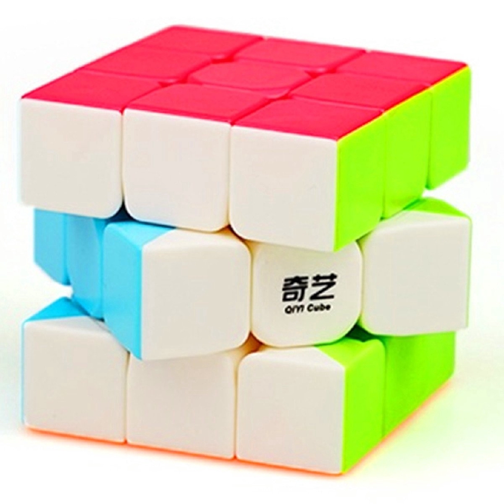Qiyi Warrior S 3x3 นักรบปริศนาความเร็วไร้สติ๊กเกอร์ S 3x3x3 ลูกบาศก์ไร้สติ๊กเกอร์