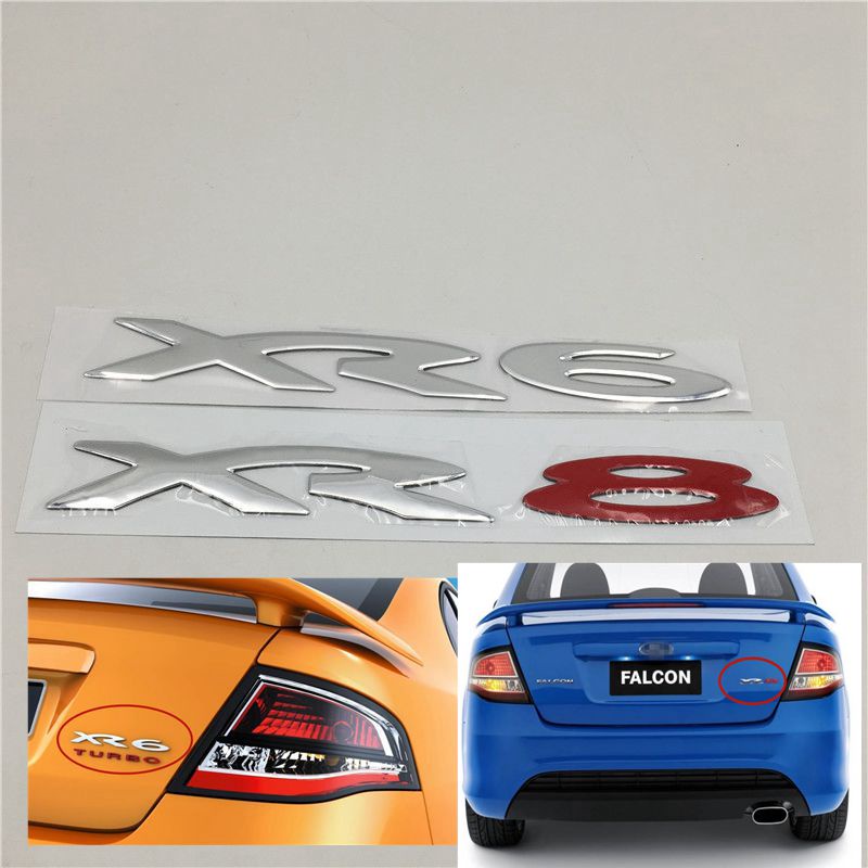 สําหรับ Ford Falcon XR6 XR 6 XR8 XR 8 รถ 3D ตัวอักษรด้านหลังป้ายสัญลักษณ์สติกเกอร์ที่กําหนดเองป้ายอั
