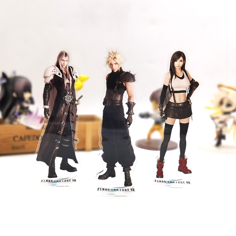 Final Fantasy FF7 VII Remake RE Cloud Sephiroth Tifa Aerith อะคริลิครูปขาตั้ง