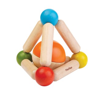 PlanToys 5244 Triangle Clutching Toy ของเล่นไม้ปิรามิดแสนกล(หลากสี)