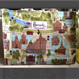 กระเป๋าผ้าเคลือบกันน้ำ harrods bags งานเทียบ