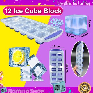 12 Ice Cube Block ที่ทำน้ำแข็ง แม่พิมพ์ทำน้ำแข็ง บล็อคน้ำแข็ง ทำน้ำแข็ง ถาดทำน้ำแข็ง ขนาด 12 ก้อน