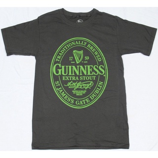 เสื้อผ้าผชGILDAN พร้อมส่ง เสื้อยืดคอกลม ผ้าฝ้ายแท้ 100% พิมพ์ลาย Guinness Extra Stout Cutesweet Beer Irish Dublin สีเทา