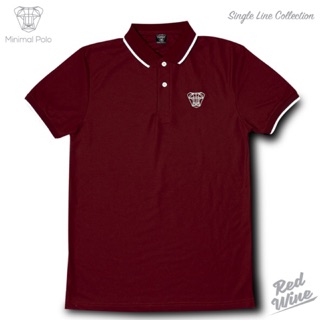 Minimal Polo สีแดงเลือดหมู ปก1ขีด