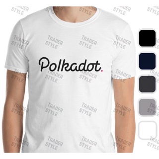 เสื้อขาว - เสื้อยืดผู้ชายเทรนด์สุดฮอตPolkadotDotโลโก้คลาสสิกcryptoสินค้าสกุลเงินhodltraderของขวัญที