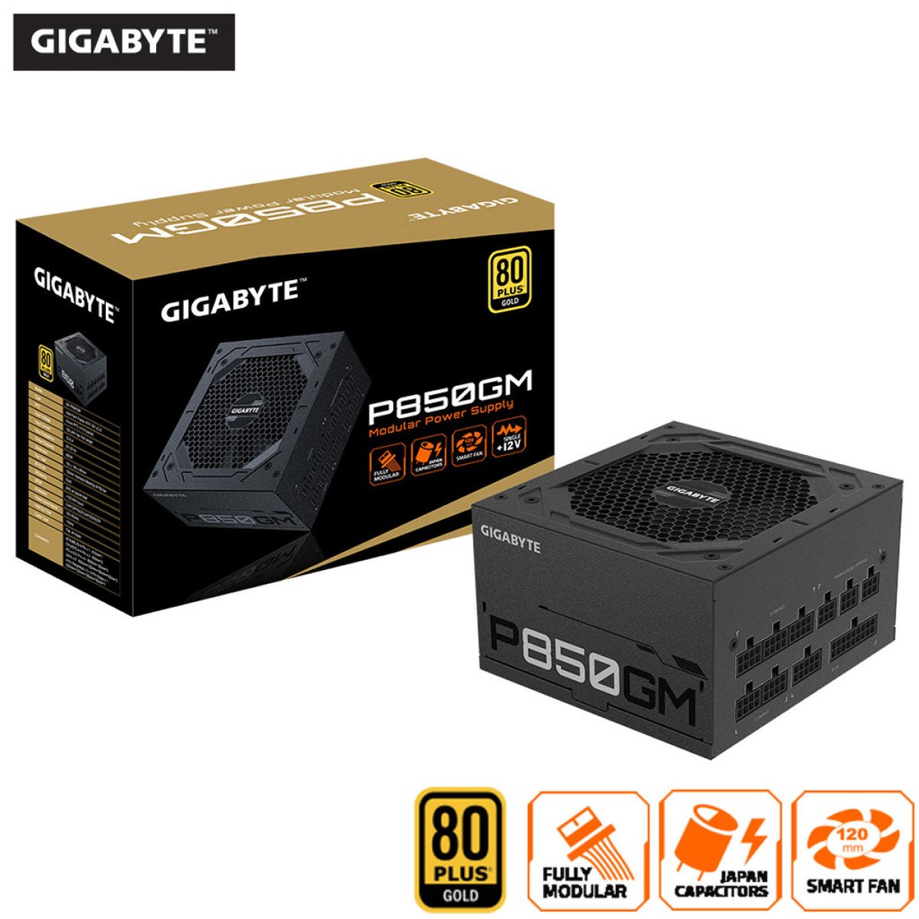 POWER SUPPLY (อุปกรณ์จ่ายไฟ) GIGABYTE 750W, 850W, P750GM, P850GM, P1000GM (80 Plus Gold) 5Y.