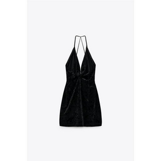 เดรส Zara velvet แท้ สีดำ