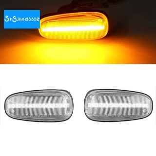 ไฟเลี้ยว LED ด้านข้างรถยนต์ สีดํา สําหรับ Opel Zafira a 99-05 Astra G 98-09 2 ชิ้น