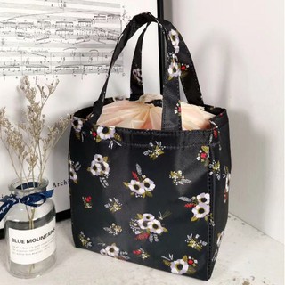 Floral bag กระเป๋าเก็บอุหภูมิลายดอกปิคนิคหูยาว