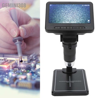 Gemini308 กล้องจุลทรรศน์ Usb หน้าจอ Hd 1080P 5 นิ้ว พร้อมไฟปรับได้ 8 ระดับ Vga 720P 1080Fhd สําหรับบํารุงรักษา