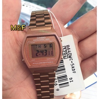 B-640WC-5A Pink gold นาฬิกาข้อมือCASIO สินค้ารับประกันศูนย์เซ็นทรัลCMG 1 ปี