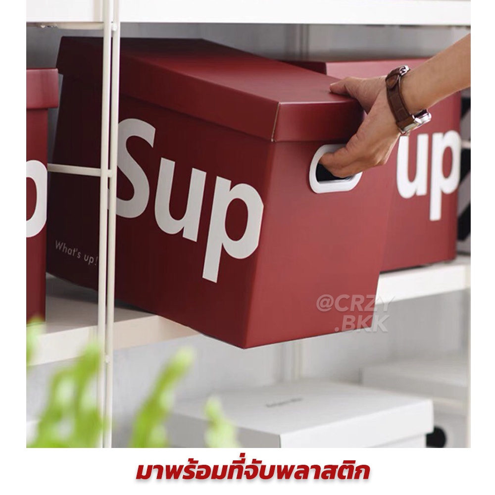 ถูกที่สุด A201 กล่องเก็บของอเนกประสงค์ ลายแฟชั่น กล่องใส่ของ มี 2 ขนาด CRZY.BKK