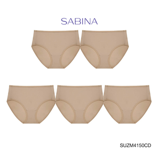 Sabina ซาบีน่า กางเกงชั้นใน (Set 5 ชิ้น) รุ่น Panty Zone (ทรง Half) รหัส SUZM4150CD สีเนื้อเข้ม