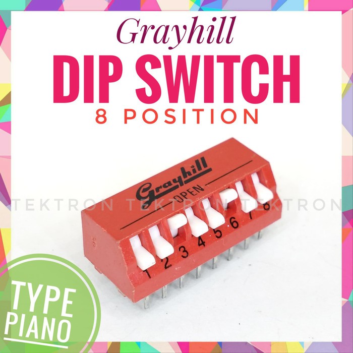 Greyhill DIP 8 Switch 8 ตําแหน่ง Dip Switch เปียโนประเภท 16pin
