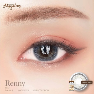 คอนแทคเลนส์ค่าอมน้ำ 55% เลนส์นิ่ม ใส่สบาย Mayalens Renny Gray-Brown มีของพร้อมส่ง