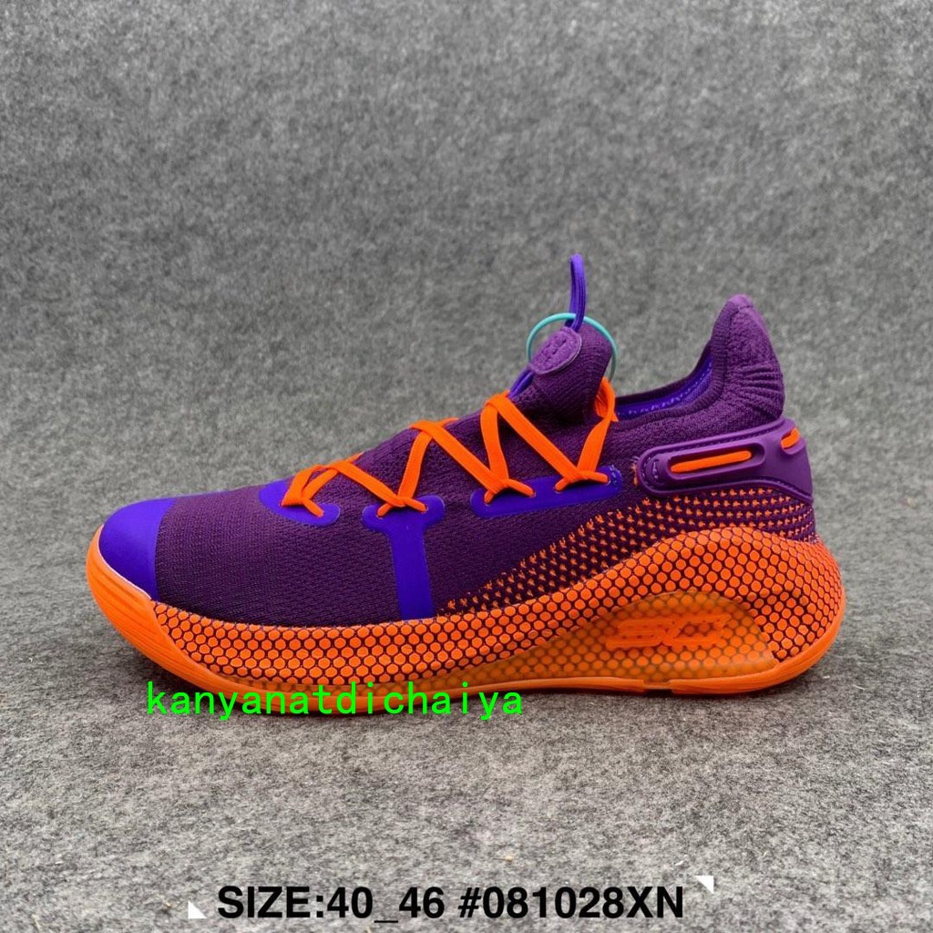 New Andama Curry 6 Low Help Men's Basketball Shoes Purple Orange 40-46  tx8kany | Shopee Thailand