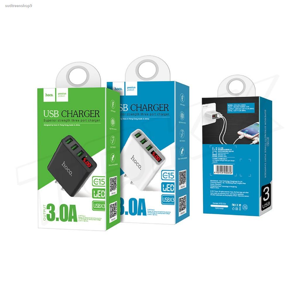 จัดส่งเฉพาะจุด จัดส่งในกรุงเทพฯAdapter Hoco C15 3 PortLED ของแท้ 100 ...