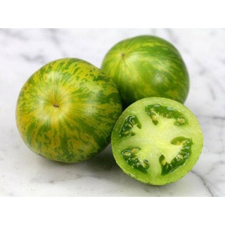 เมล็ดพันธุ์มะเขือเทศ ม้าลายเขียว Green Zebra Tomato  เมล็ดพันธุ์แท้ ราคาถูก นำเข้าจากต่างประเทศ