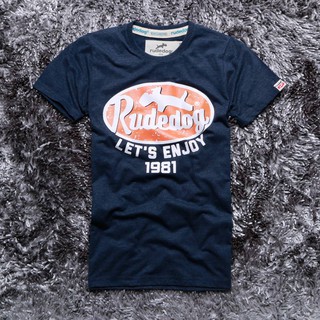 rudedog เสื้อคอกลมชาย  รุ่น Enjoy สี ทอปกรม ไซส์ เอส ชาย