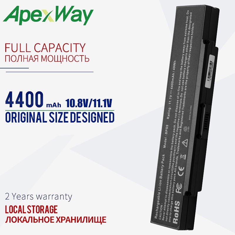 11.1V 4400MAh แบตเตอรี่แล็ปท็อปสำหรับ Sony VAIO BPS9B VGP-BPS9 VGP-BPS10 VGP-BPS9A/B VGP-BPS9/B VGP-