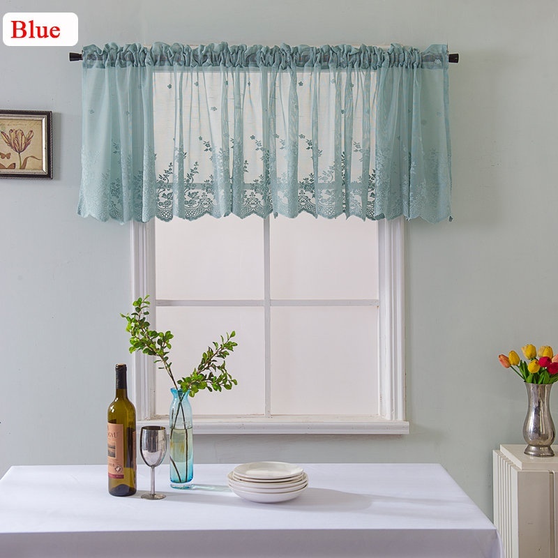 แนะนำ ผ้าม่าน ผ้าม่านและมู่ลี่ ม่านหน้าต่างลูกไม้ 74x61/130x41/137x61cm ราคาพิเศษ มีเก็บเงินปลายทาง