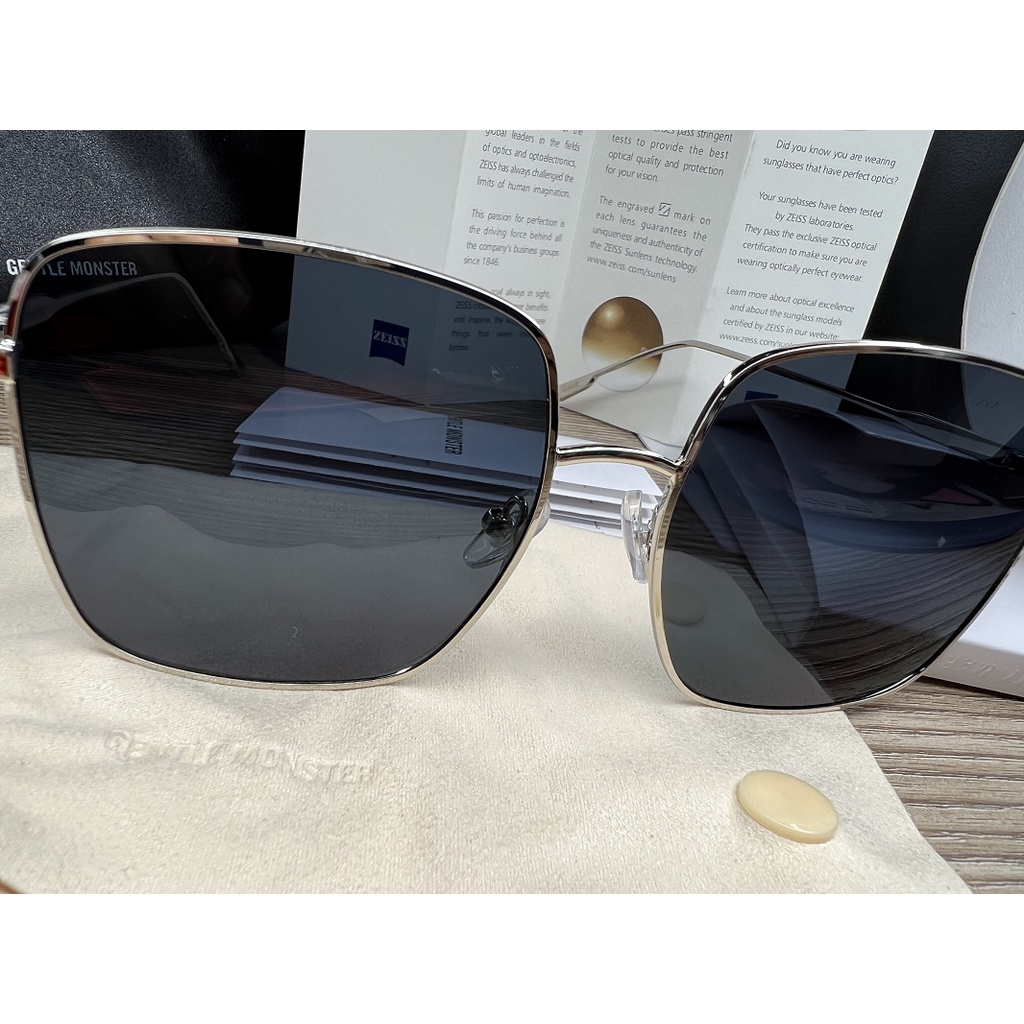 ใหม่ Diane แว่นตากันแดด กรอบสี่เหลี่ยม สีเงิน ป้องกันรังสียูวี 99.9%