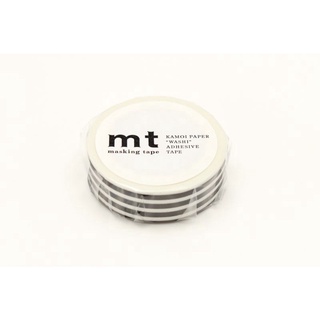 mt masking tape border black (MT01D392) / เทปตกแต่งวาชิ ลาย border black แบรนด์ mt masking tape ประเทศญี่ปุ่น