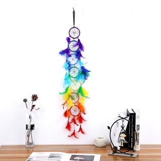 Rainbow Feather Dreamcatcher Dream Catcher ตาข่ายขนนกดักฝัน สีรุ้ง ขนนก ดักฝัน ตาข่ายดักฝัน เครื่องดักฝัน จับฝัน ฝัน