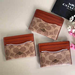 กระเป๋าcoachแท้อเมริกา💯งานช้อป Coach 31541 B4/Tan Rust Card holder