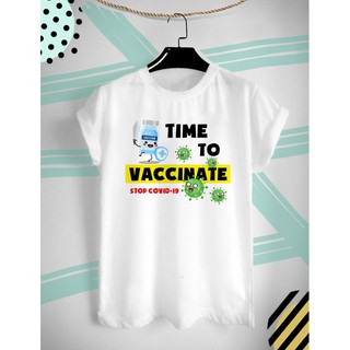 เสื้อยืดวัคซีน โควิด ฉันฉีดวัคซีนแล้ว Im Vaccinated ใส่สบาย ไม่ยืด ไม่ย้วย