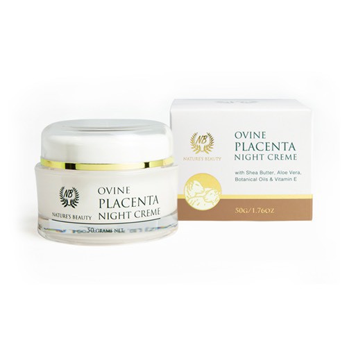 Nature's Beauty Ovine Placenta Night Creme ครีมรกแกะลดริ้วรอยสูตรกลางคืน เกรดพรีเมี่ยม จากประเทศนิวซีแลนด์ ขนาด 50ml.