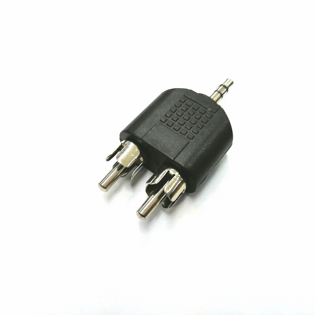 Converter Adapter Jack 3.5mm M Ster To RCA*2 M ตัวแปลงเสียงแจ็ค 3.5มม. Ster ออก RCA*2