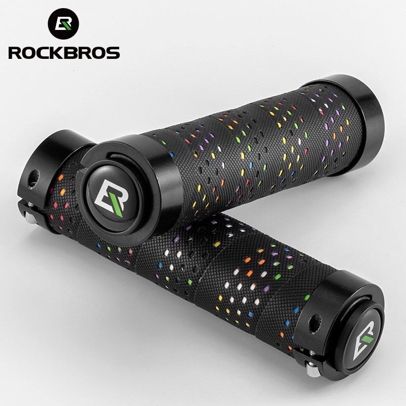【TH Delivery】ROCKBROS ปลอกแฮนด์มือจับจักรยาน หนัง PU ล็อกคู่ กันลื่น