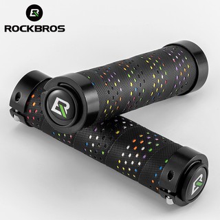 Rockbros ปลอกแฮนด์มือจับจักรยาน หนัง PU ล็อกคู่ กันลื่น