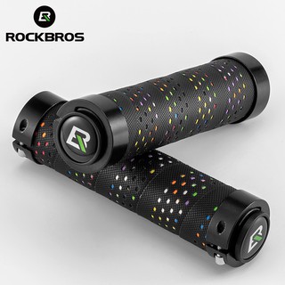 Rockbros แฮนด์มือจับรถมอเตอร์ไซค์หนัง Pu กันลื่นสําหรับรถจักรยาน Mtb